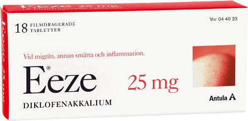 Eeze, filmdragerad tablett 25 mg 18 st