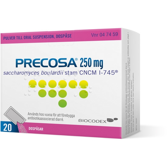 Precosa 250 mg 20 dospåsar Pulver till oral suspension, dospåse