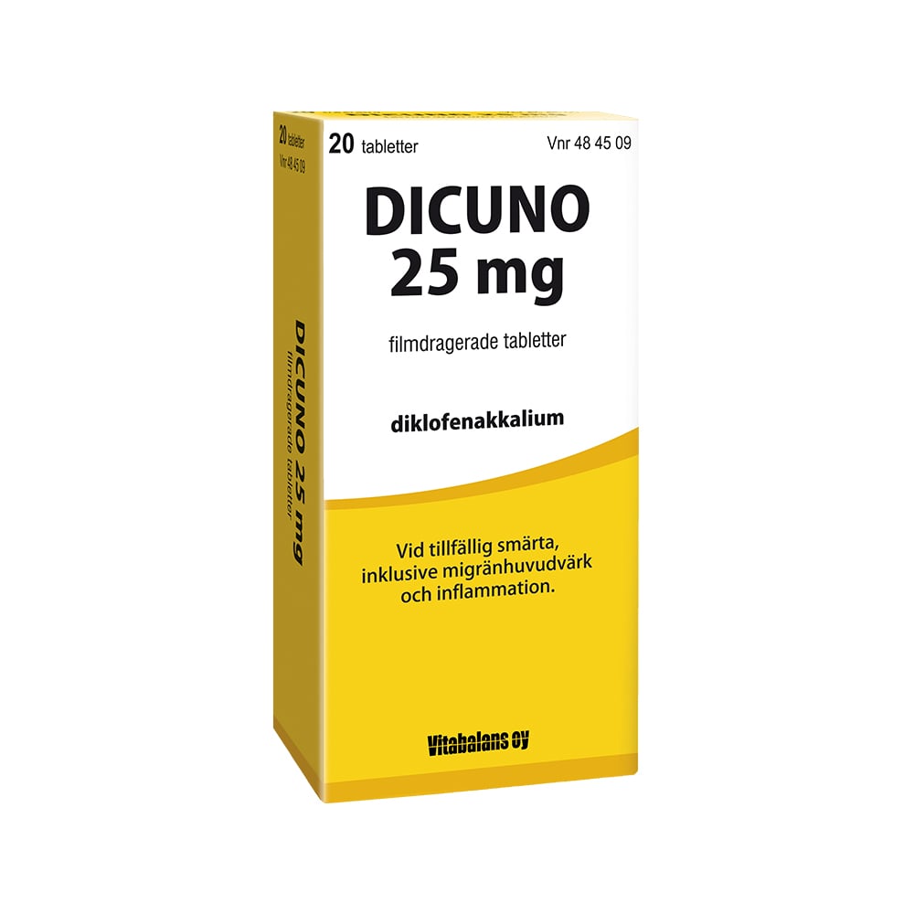 Dicuno, filmdragerad tablett 25 mg 20 st