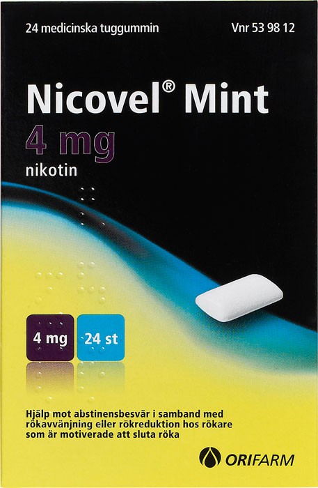 Nicovel Mint medicinskt tuggummi 4 mg 24 st