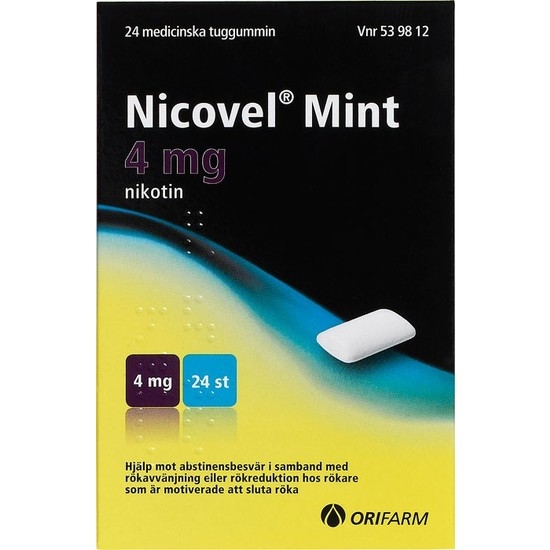 Nicovel Mint medicinskt tuggummi 4 mg 24 st