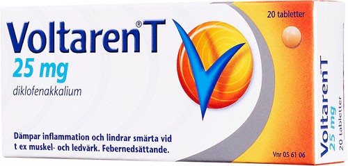 Voltaren T dragerad tablett 25 mg 20 st