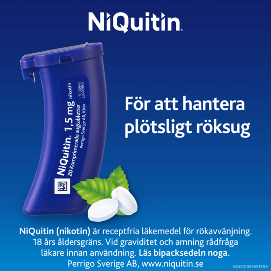 NiQuitin 1,5 mg 60 tabletter Komprimerad sugtablett