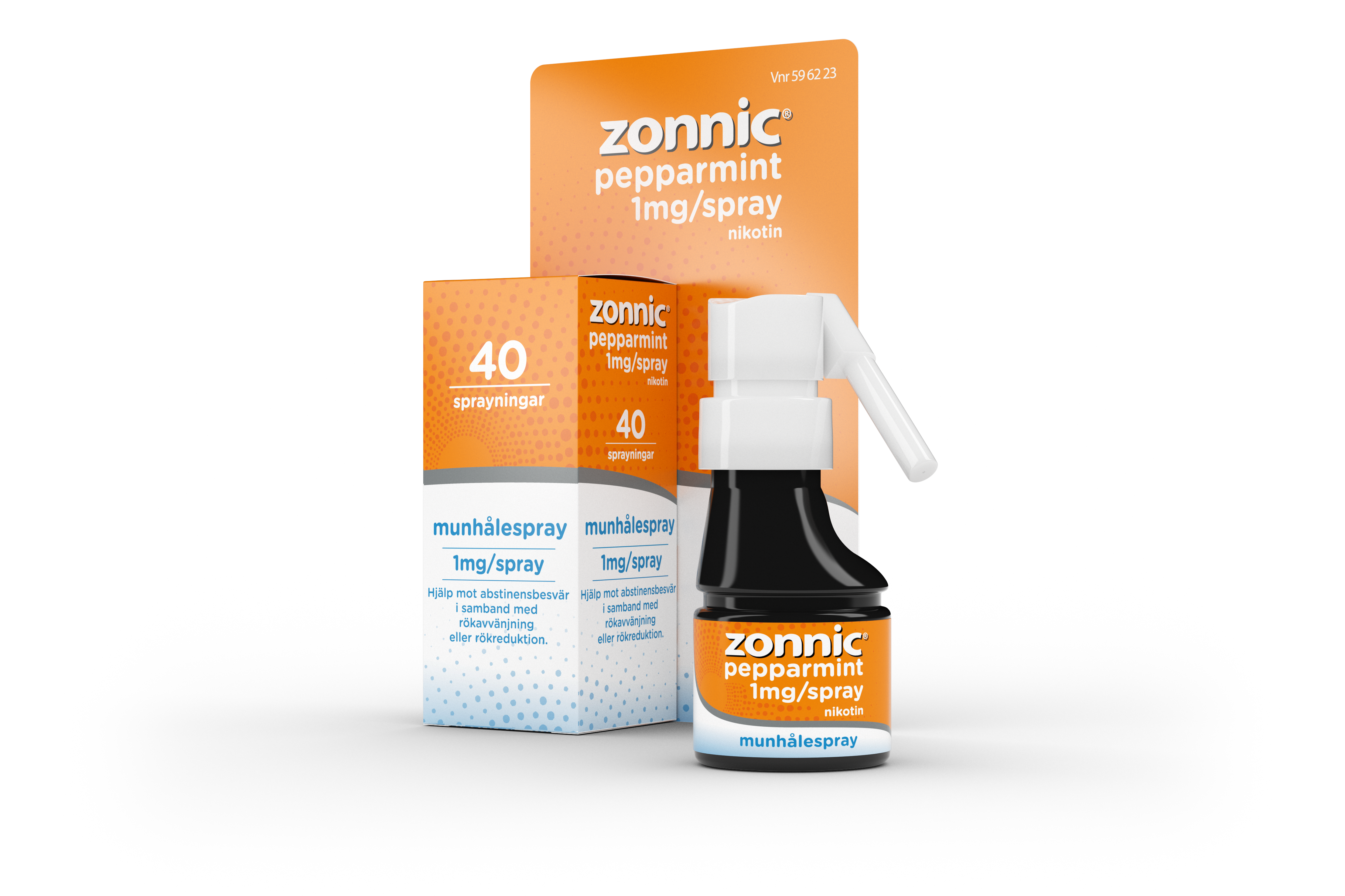 Zonnic Pepparmint, munhålespray 1 mg/spray 40 doser