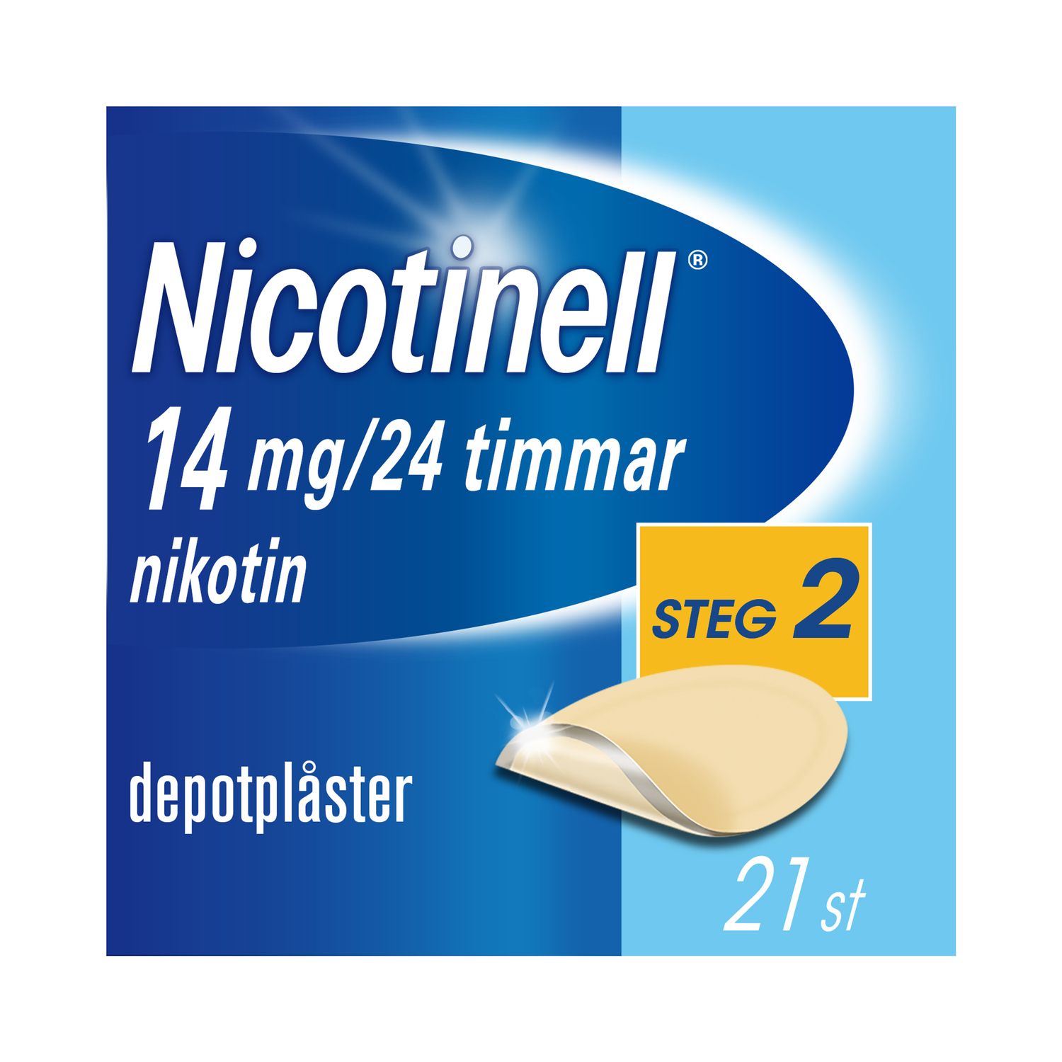 Alternativ bild 1 för Nicotinell depotplåster 14 mg/24 timmar 21 st