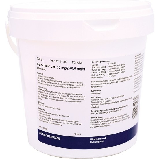 Selevitan Vet Granulat 30 mg/g+0,6 mg/g, 500 g