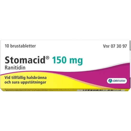 Stomacid, Brustablett 150 mg 10 st