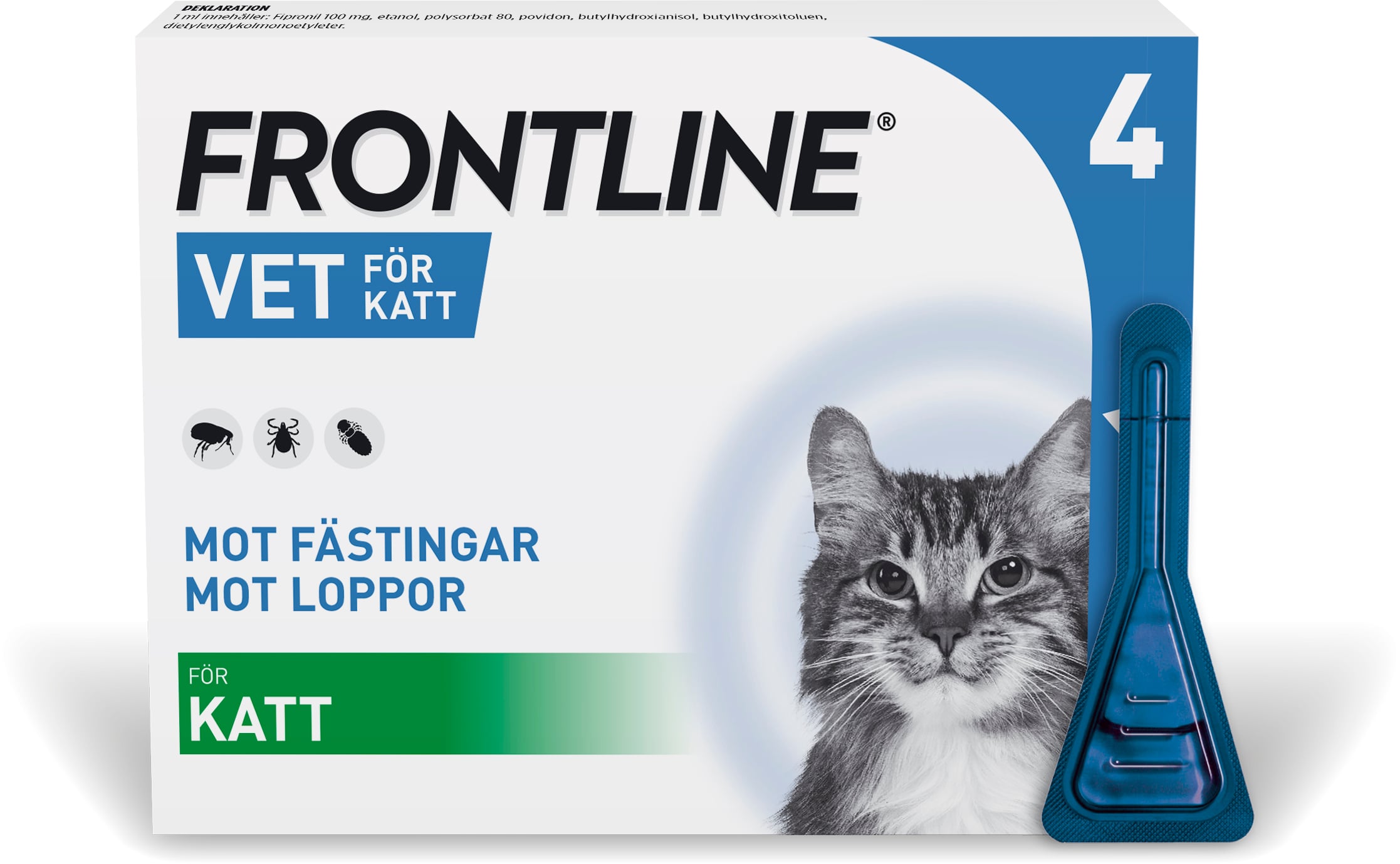 Frontline Vet 100 mg/ml Spot-on katt 4 x 0,5 ml