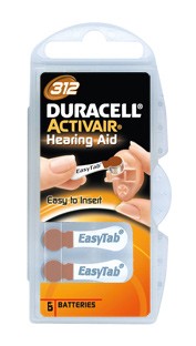 Duracell Batteri Activair 312, 6 st