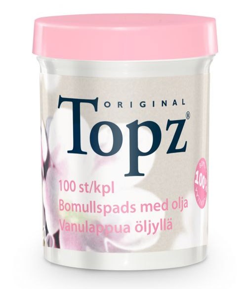 Topz Make-Up Remover Pads Med Olja 100 st