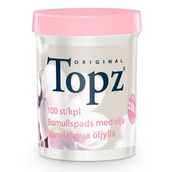 Topz Make-Up Remover Pads Med Olja 100 st