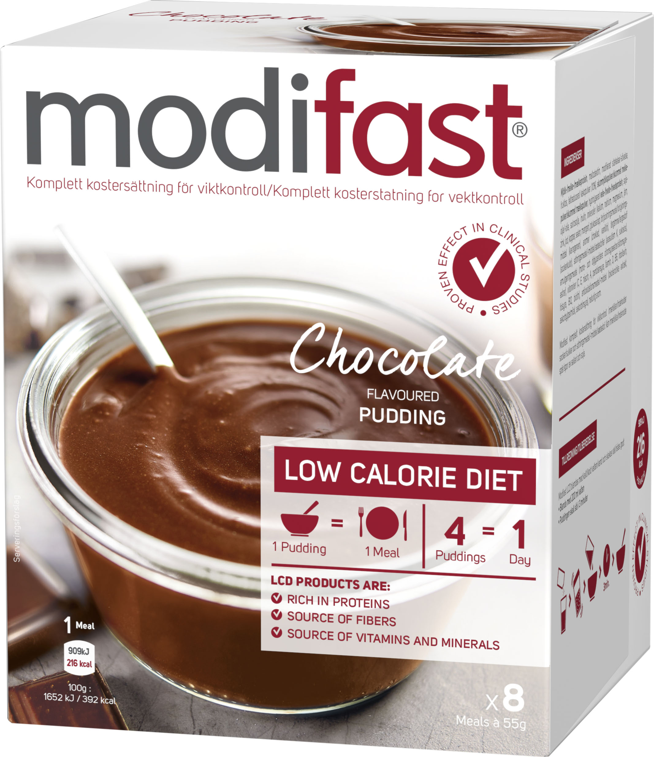 Modifast Pulver Chokladpudding 8 x 55 g