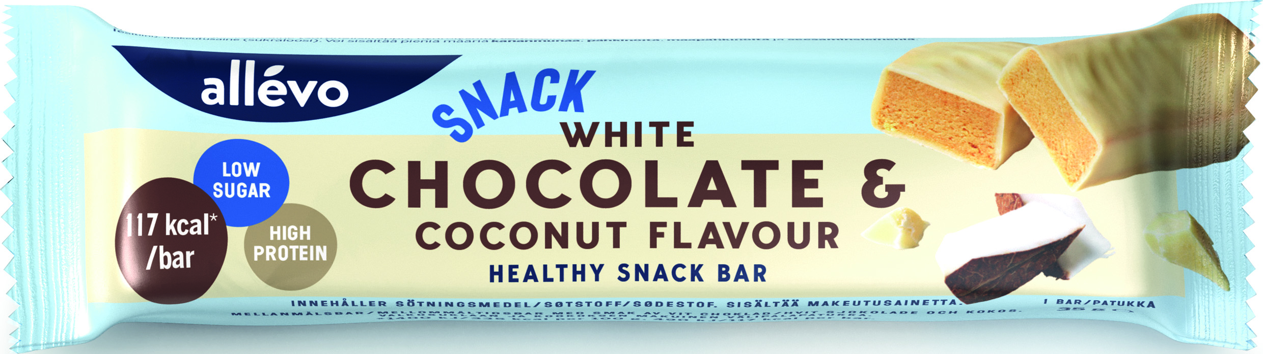 Allévo Snack Bar White Chocolate Coconut 35 g