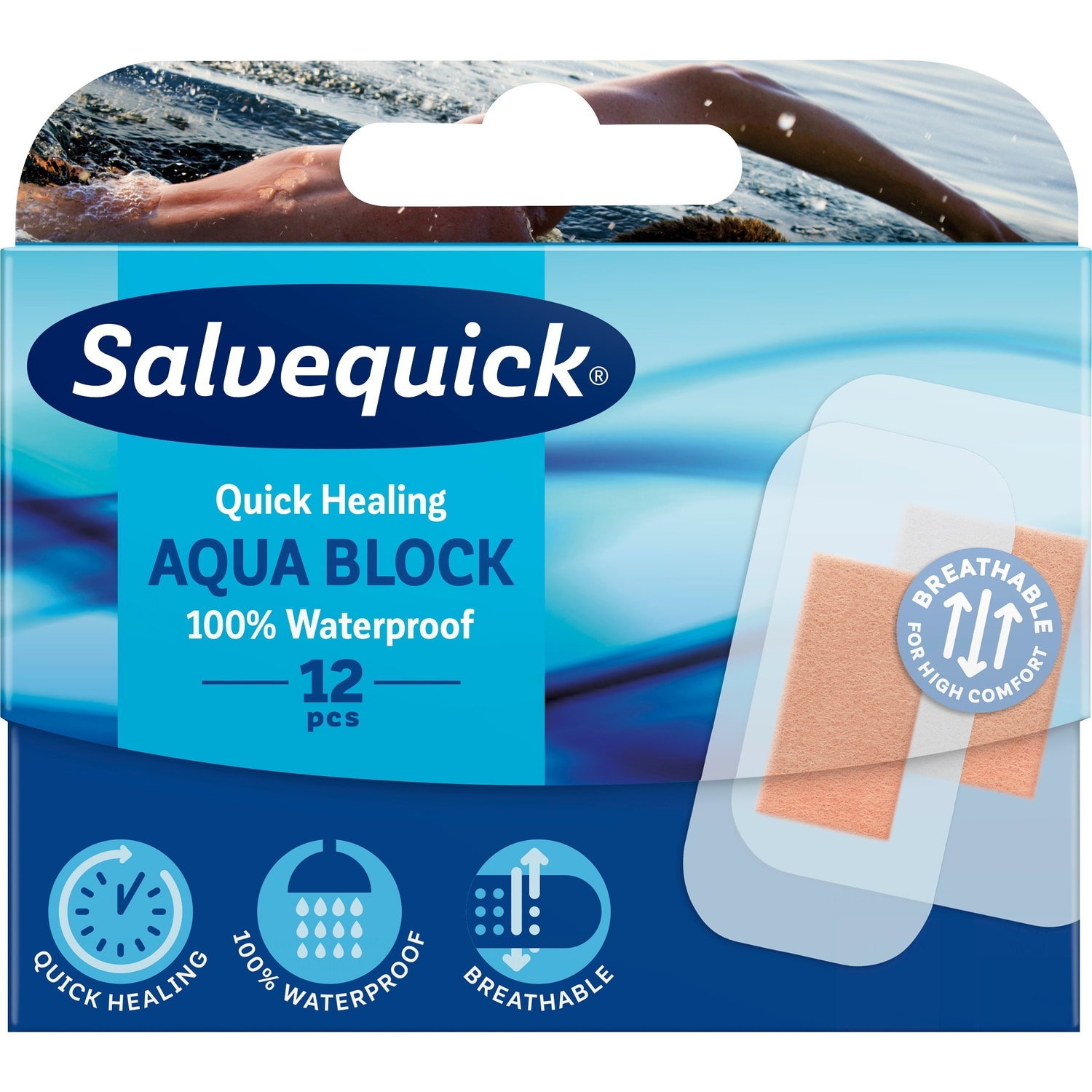 Alternativ bild 1 för Salvequick Waterproof Band Aid