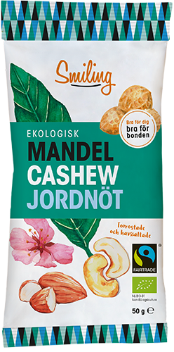 Smiling Mandel Cashew Jordnöt 50 g