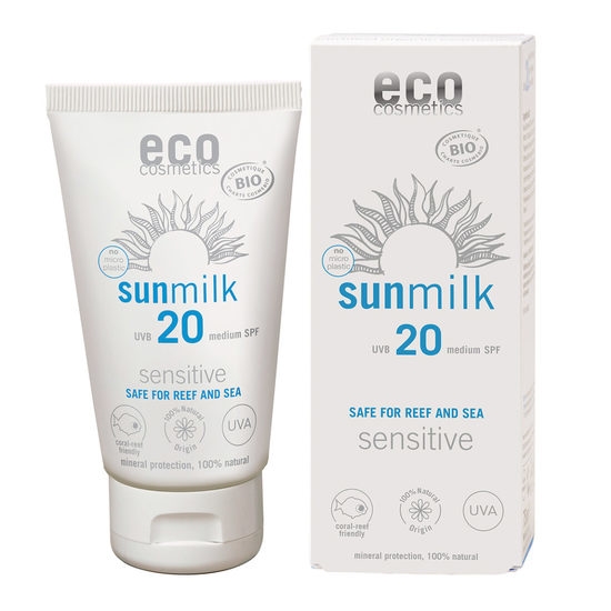Eco Cosmetics Sun Milk Sensitive SPF 20, 75 ml