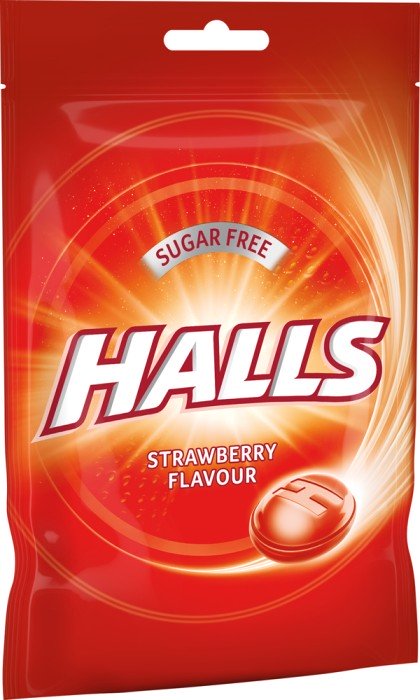 Halls Strawberry halstablett Sugar Free 65 g