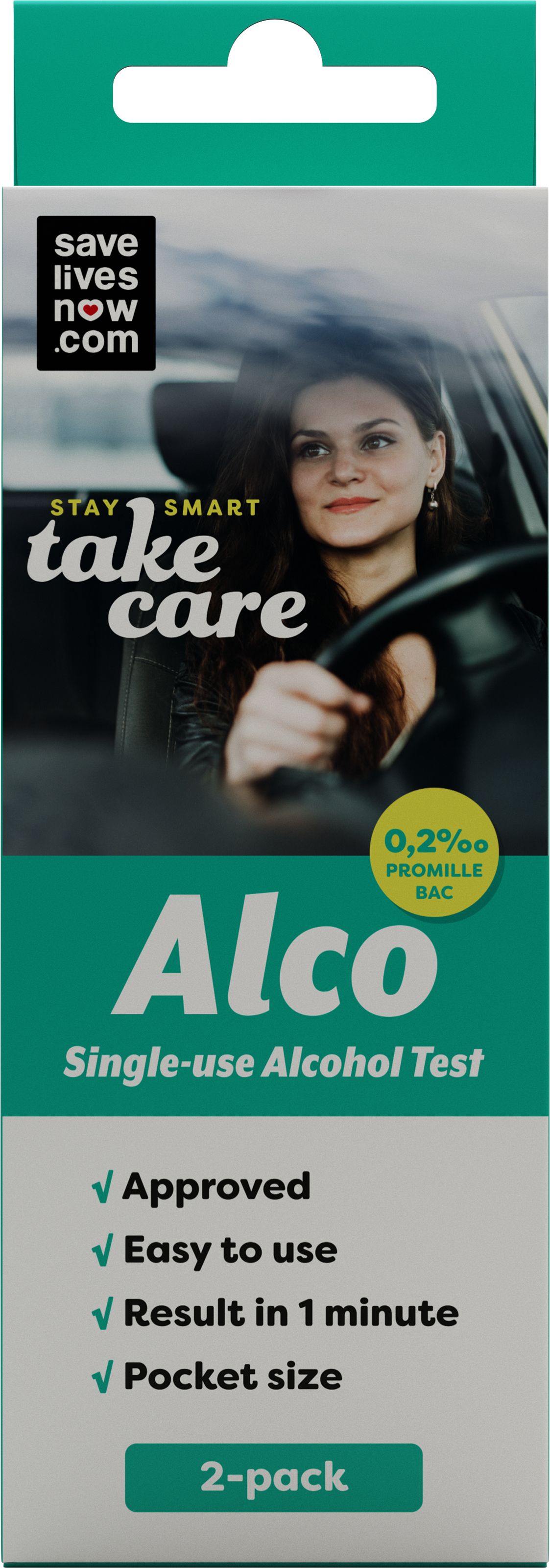 Save Lives Now Alkoholtest 2-pack
