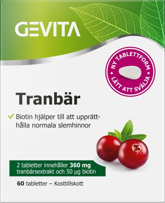 Gevita Tranbär 60 tabletter
