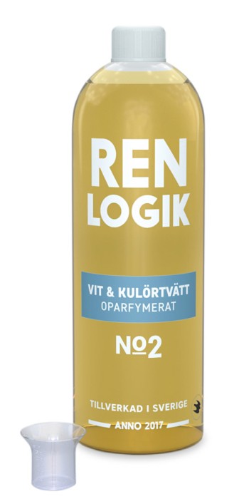 Ren Logik Vit & Kulörtvätt oparfymerat 750 ml