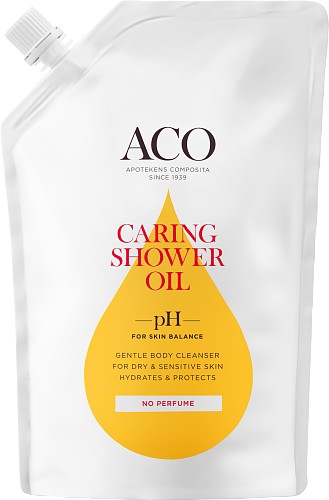 ACO Body Caring Shower Oil Refill Parfymfri Duscholja 400 ml