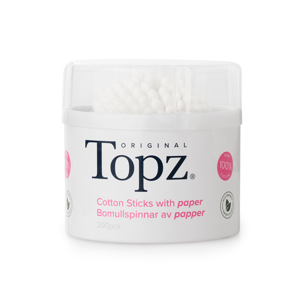Topz Bomullspinnar av papper 200 st