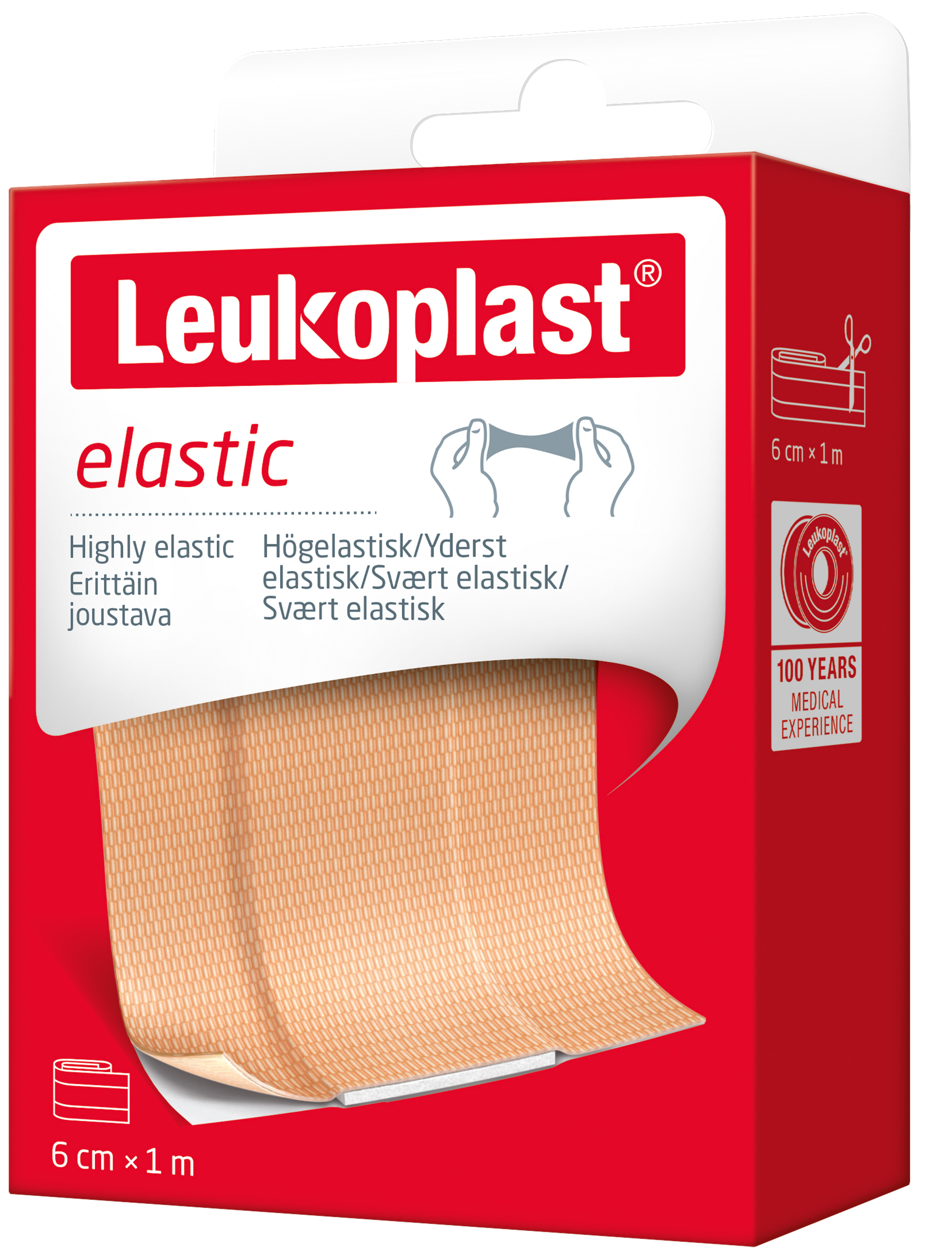 Leukoplast Elastic Plåsterrulle 6 cm x 1 m