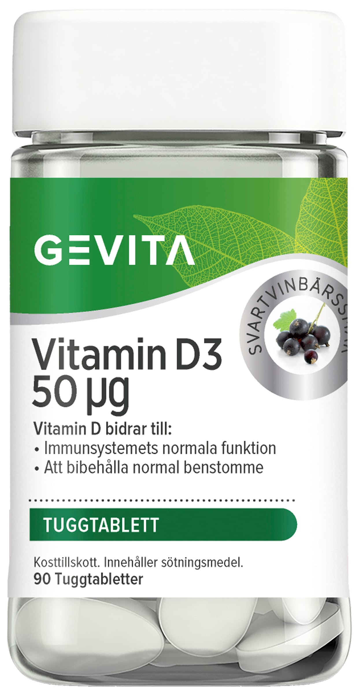 Gevita D-Vitamin 50 µg 90 tuggtabletter