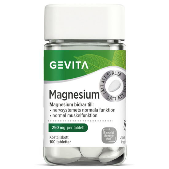 Gevita Magnesium 250 mg 100 tabletter