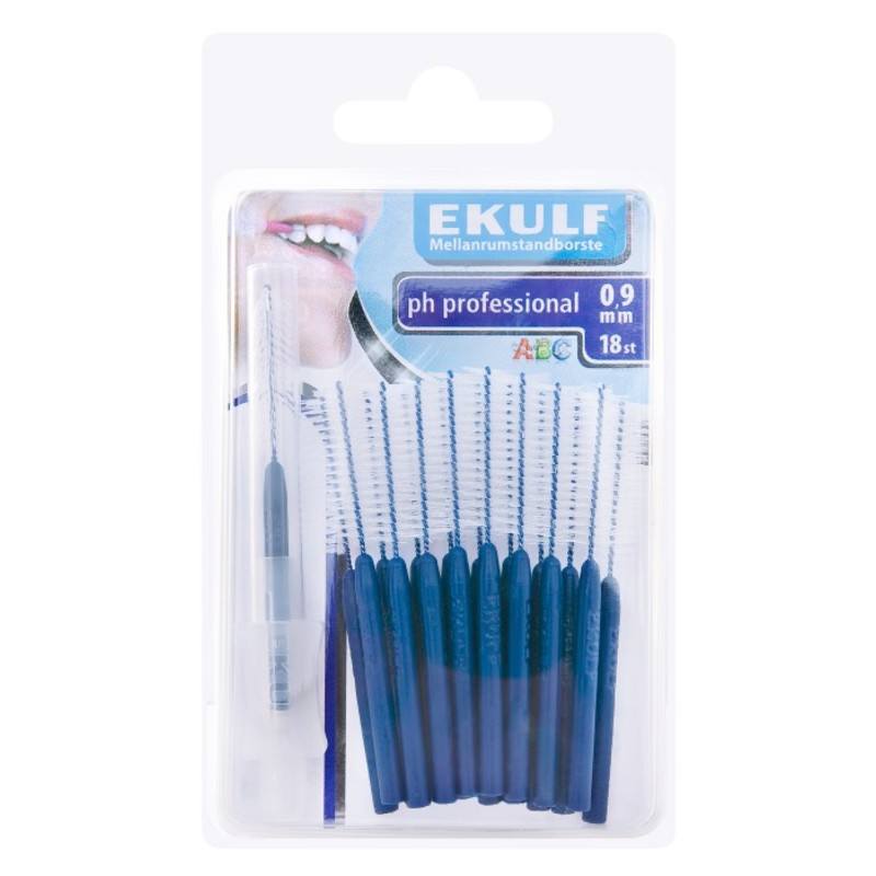 Ekulf Ph Professional Mellanrumsborste 0,9 mm 18-pack