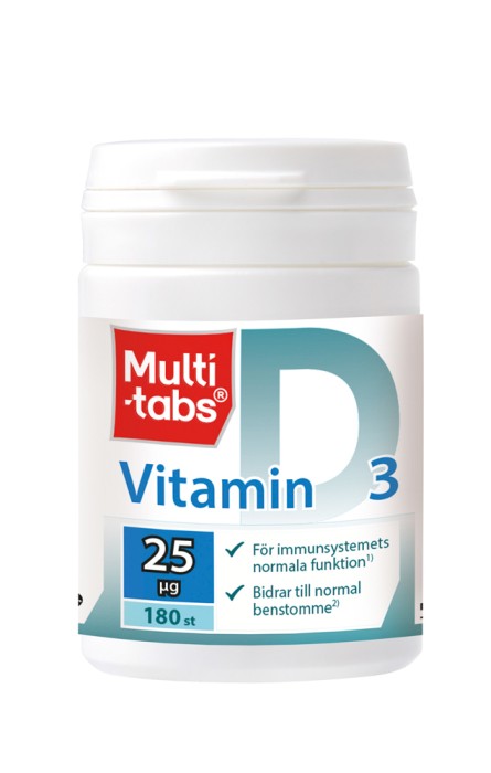 Multi-tabs Vitamin D3 25 mikrogram 180 tabletter
