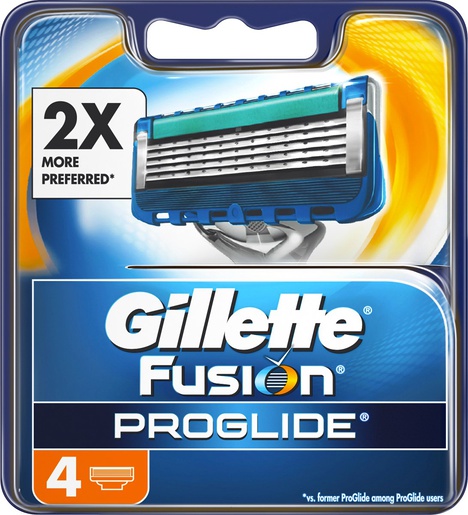 Gillette Fusion ProGlide rakblad 4 st