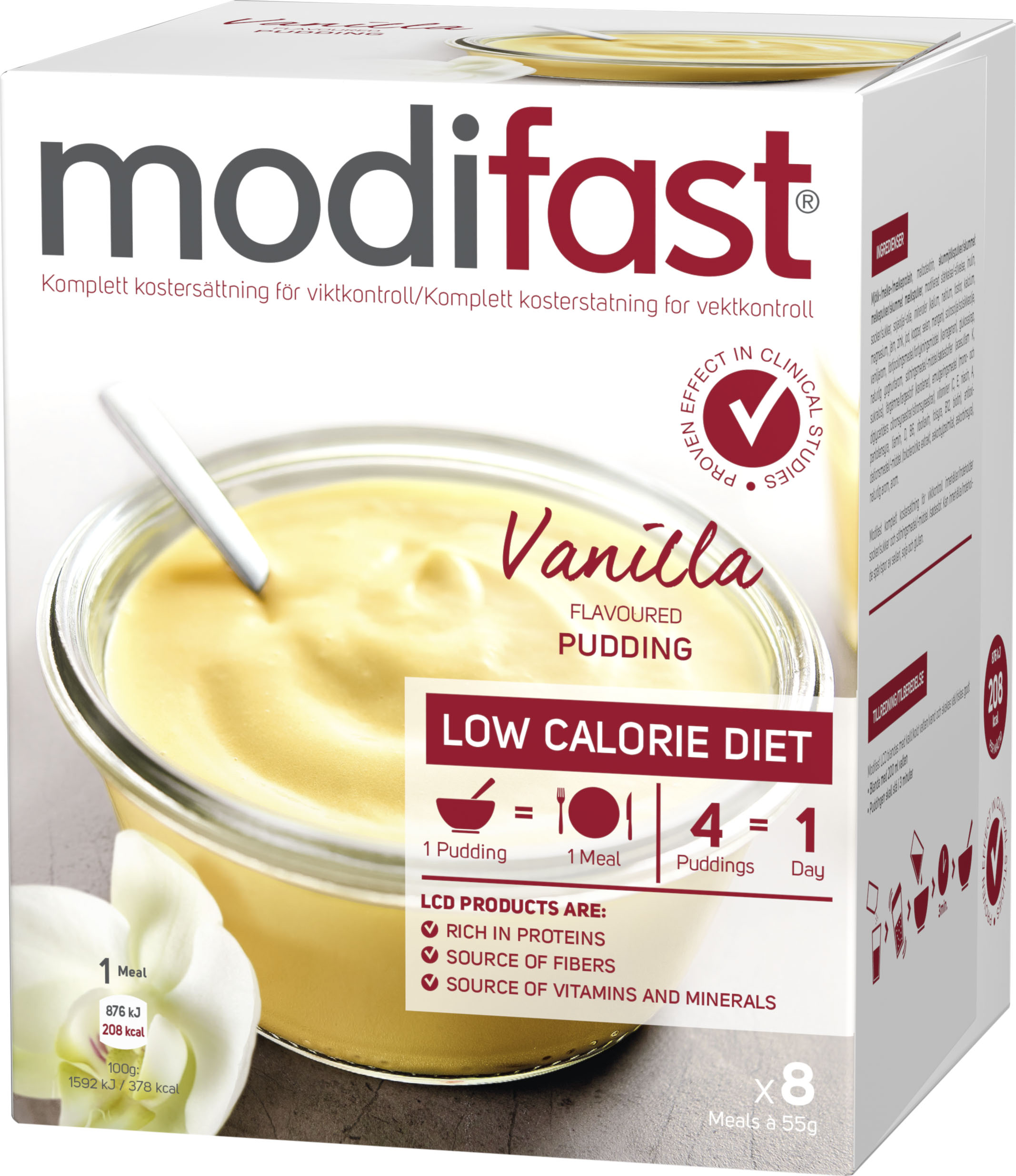 Modifast Pulver Vaniljpudding 8 x 55 g