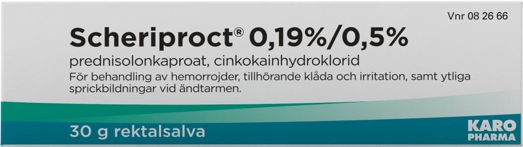 Scheriproct rektalsalva 0,19%/0,5% 30 g
