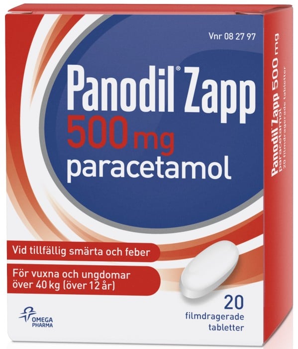 Panodil Zapp, filmdragerad tablett 500 mg 20 st