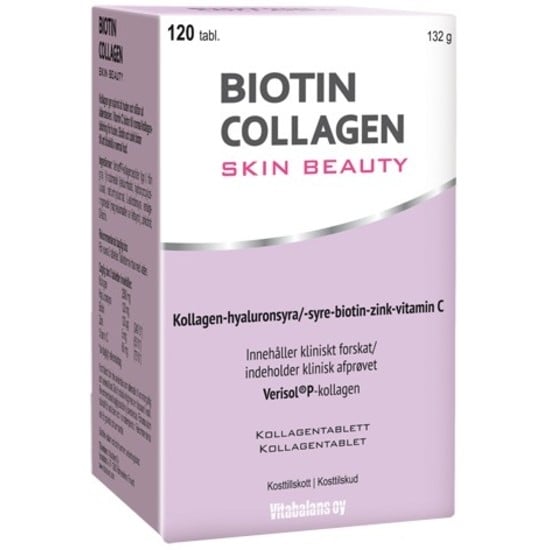 Vitabalans Biotin Collagen Skin Beauty 120 tabletter