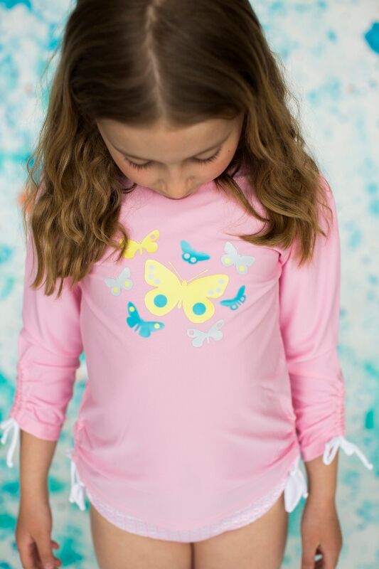 Beach Dragons Girl Butterfly UV-Rash Vest 1-2 år