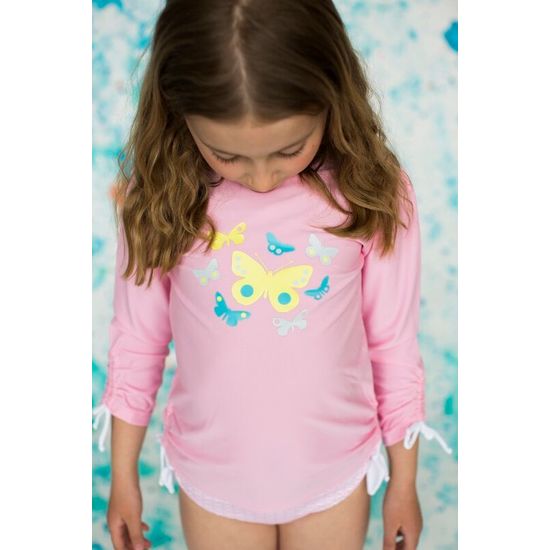 Beach Dragons Girl Butterfly UV-Rash Vest 3-4 år