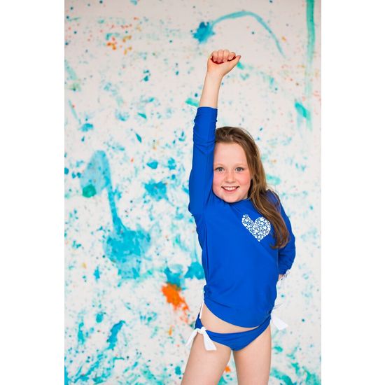 Beach Dragons Girl Heart UV-Rash Vest 5-6 år