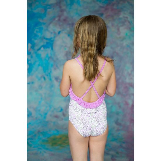 Beach Dragons Girl Turtle Paisley UV-Baddräkt 5-6 år