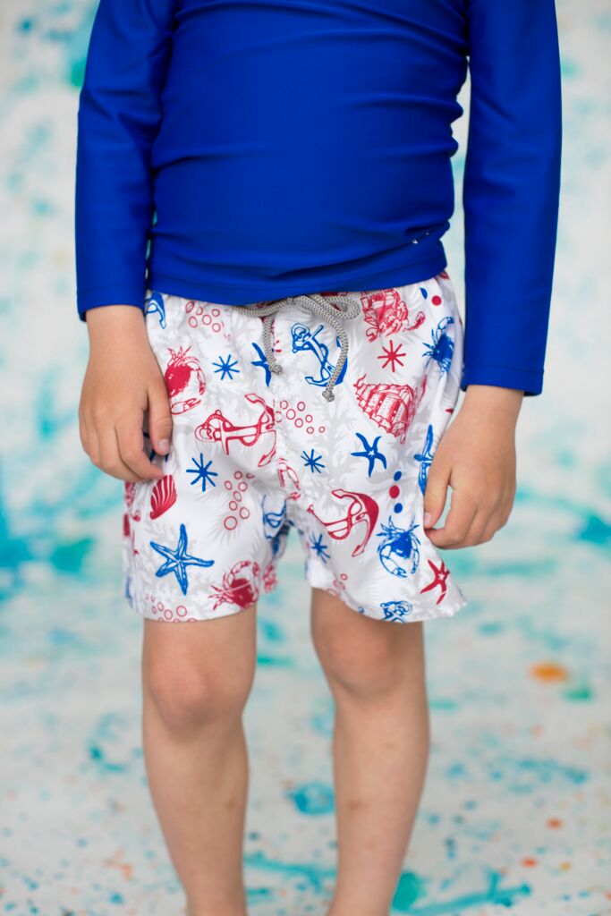 Beach Dragons Boy Anchor UV-Badbyxor 1-2 år