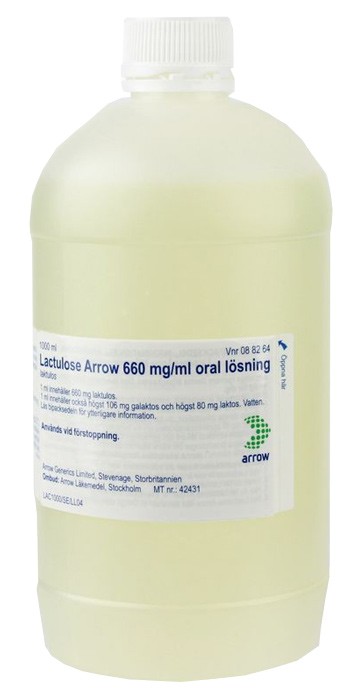 Lactulose Arrow, oral lösning 660 mg/ml utan doseringskopp 1000 ml