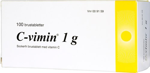 C-vimin, brustablett 1 g 4 x 25 st